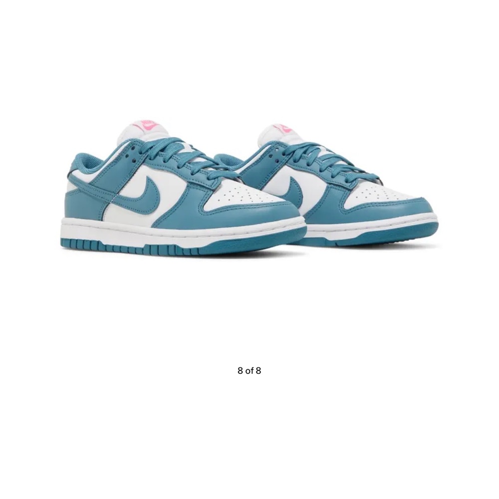 Nike Teal and White Low-Top Sneakers